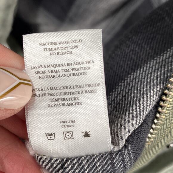 RAILS Jayden Sage Green Flannel Lined Utility Jacket Small - Picture 9 of 11